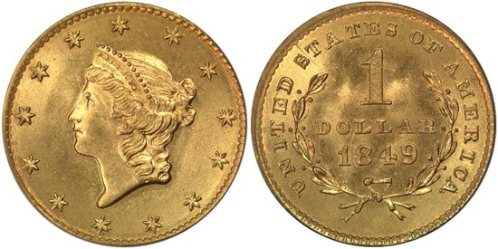 Gold Dollar Coin - $1 Dollar Gold Piece Buy And Sell